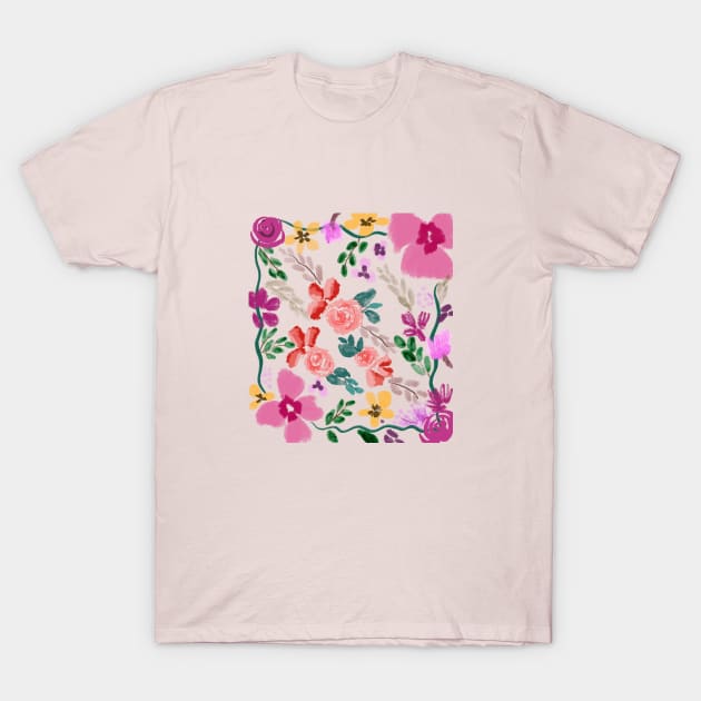 flowers frame T-Shirt by HAIFAHARIS